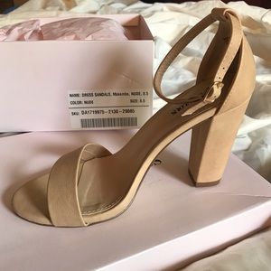 JustFab Makemba Nude Dress Sandals/Heels ❤️